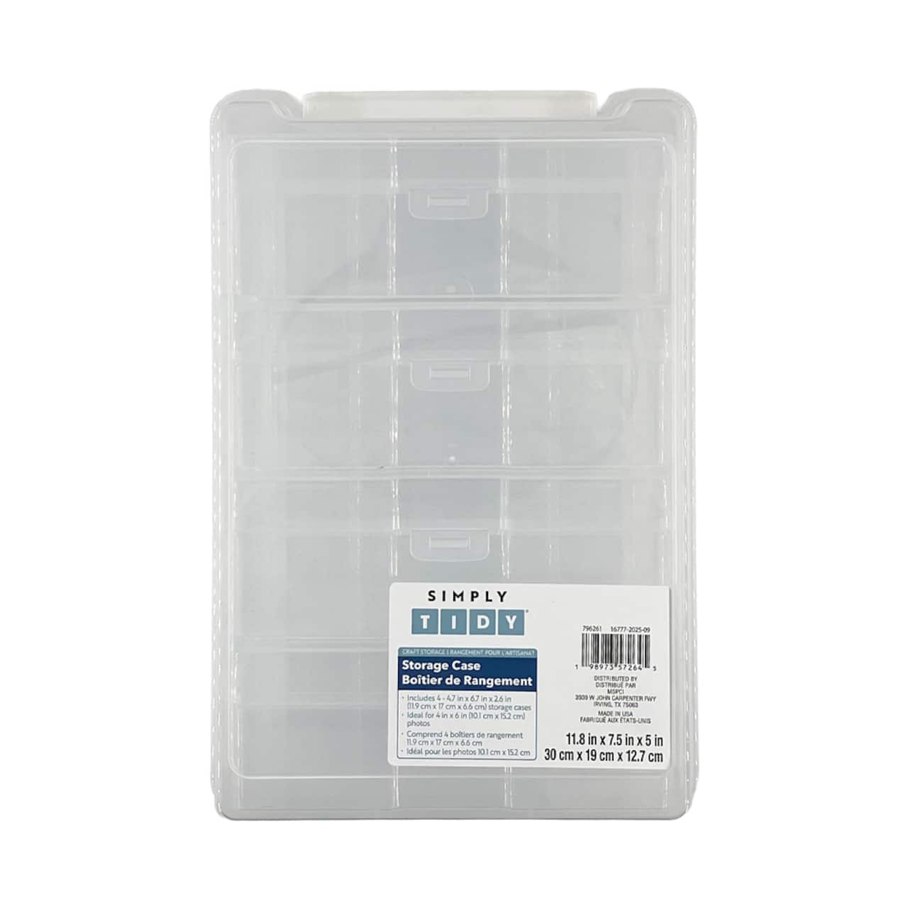 Clear 4 Case Photo & Craft Keeper by Simply Tidy®